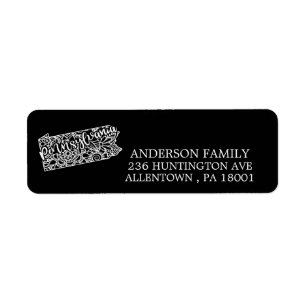 Etiqueta Anúncio de Movimentação da Pennsylvania de Cor