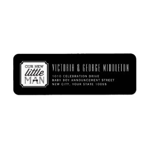 Etiqueta Anúncio de Nascimento do Arco Tie Boy