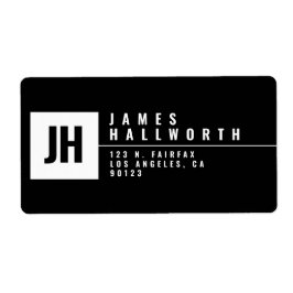 Etiqueta Aparência Profissional Moderna | Preto e branco