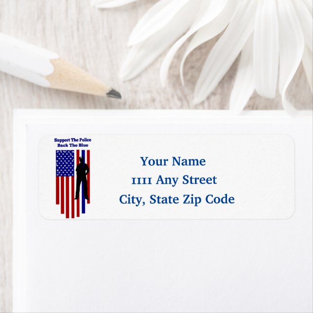 Etiqueta Apoiar A Polícia (Insitu)