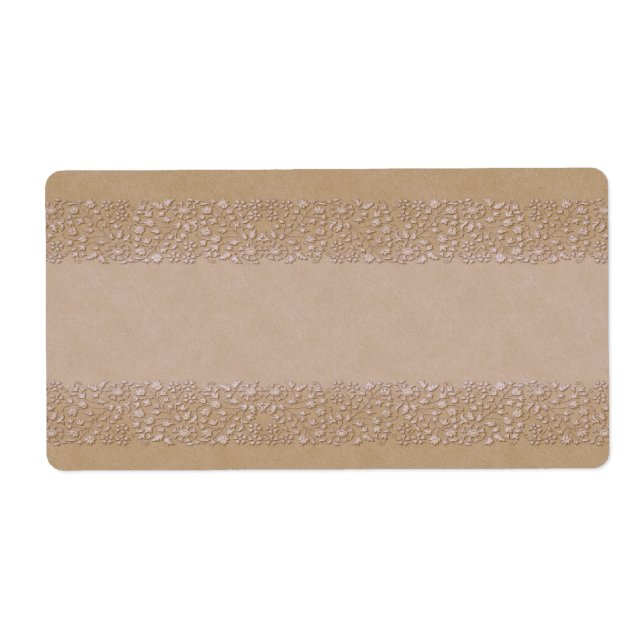 Etiqueta Apothecary Beige Floral (Frente)