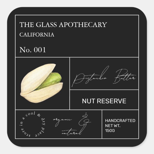 Etiqueta Apothecary Pistachio (Frente)