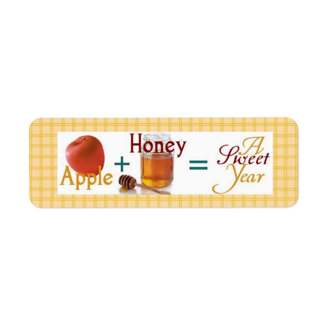 Etiqueta Apple Plus Honey Rosh Hashana (Frente)
