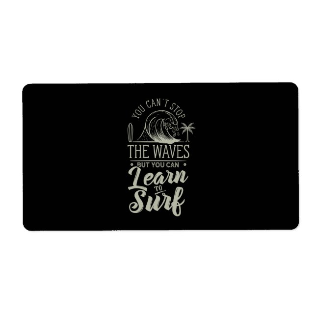 Etiqueta Aprender ao Surf (Frente)