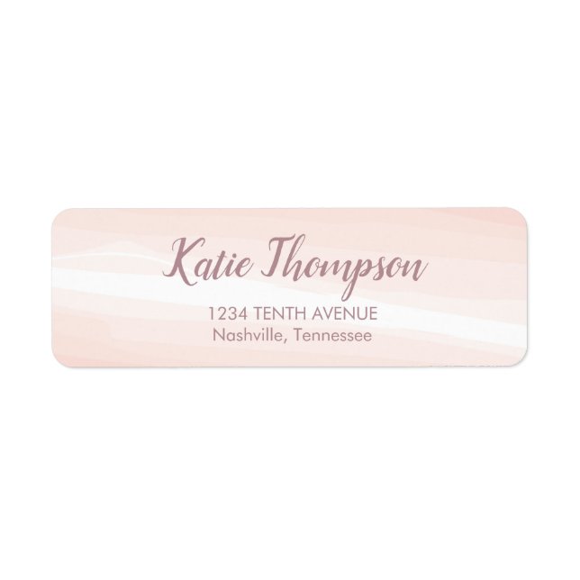 Etiqueta Apresentação de Aquarela Rosa Clássica (Frente)