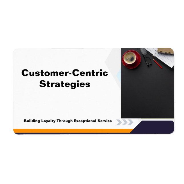 Etiqueta apresentação de estratégias centradas no cliente (Frente)