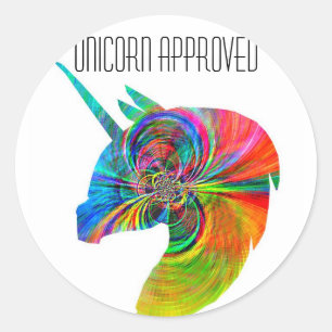 Etiqueta aprovada do unicórnio