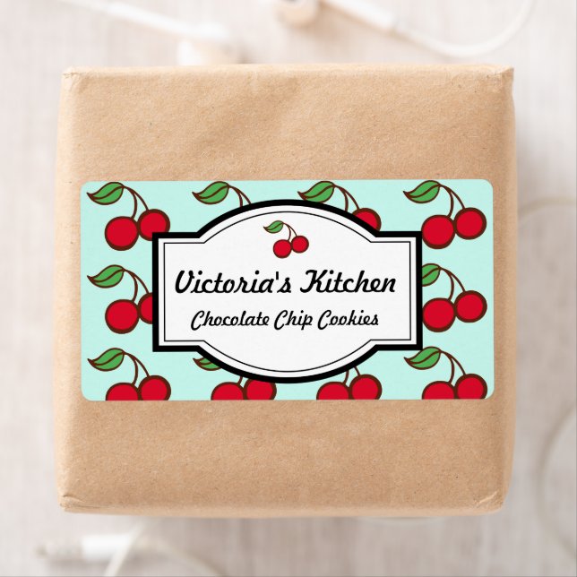 Etiqueta Aqua Big Cherry Personalised Kitchen Labs (Insitu)