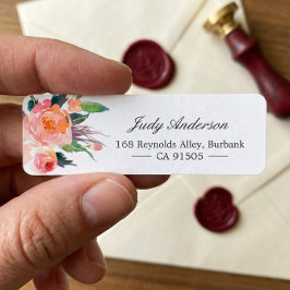 Etiqueta Aquarela Botânica Floral Moderna