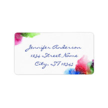 Aquarela Moderno Azul Verde Vermelho Personalizado