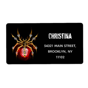 Etiqueta Aranha-do-galo em preto