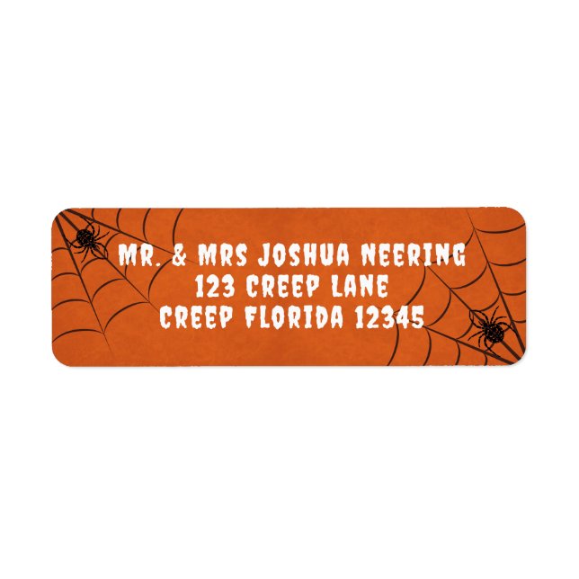 Etiqueta Aranhas e aranhas (Frente)