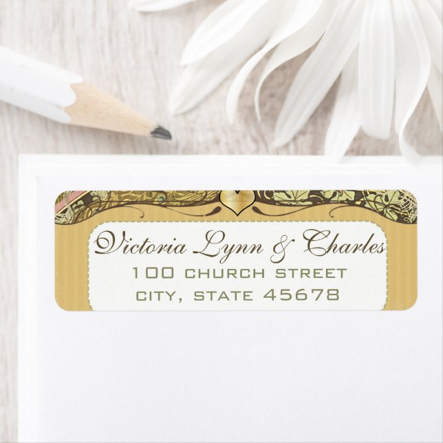 Etiqueta Arch Art Nouveau Vineyard Peacock Address Labs (Insitu)