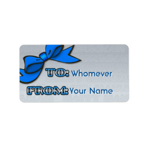 Etiqueta Arco Azul em Silver Hanukkah Para-De