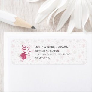 ETIQUETA ARCO DE FLORES DE ABÓBORA PINK E ANIVERSÁRIO