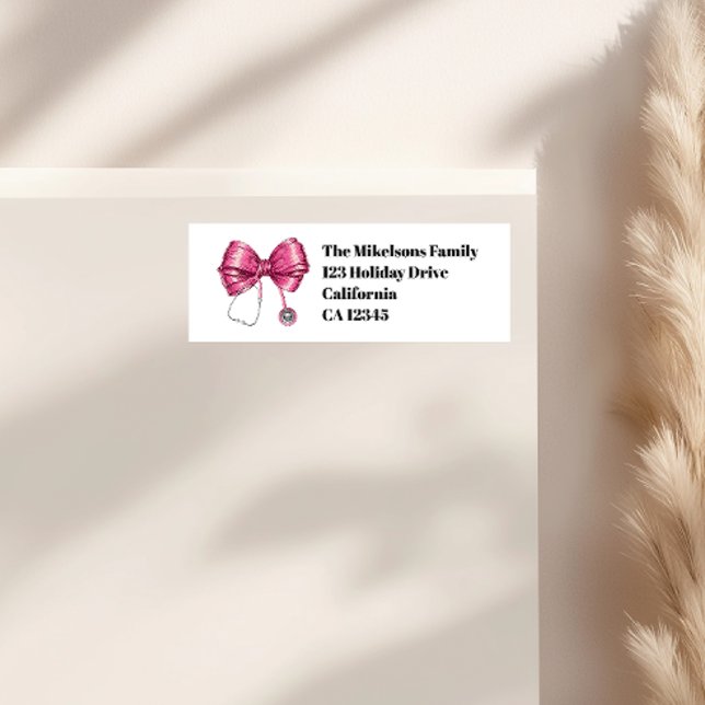 Etiqueta Arco Estetoscópio Enfermeiro Formando Escolar (Criador carregado)