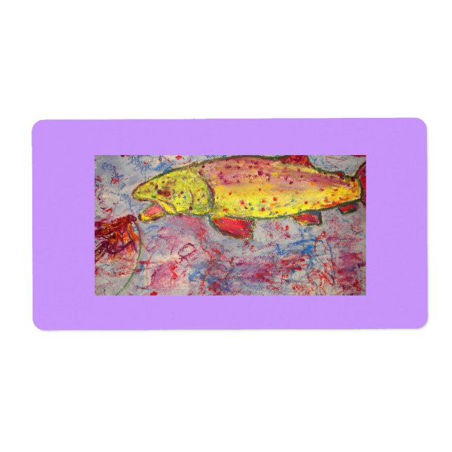 Etiqueta arco-íris perseguindo mosca (Frente)