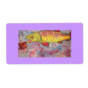 Etiqueta arco-íris que persegue a mosca