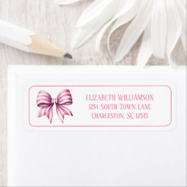 Etiqueta Arco Personalizado de Aquarela Rosa e Branco Coste
