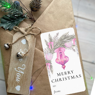 Etiqueta Arco Rosa Na moda moderno - Natal