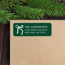 Etiqueta Arco Whimsso Green Christmas Return Endereço