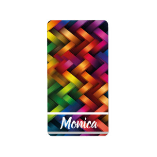 Etiqueta Arcoíris de Geometría Vibrante