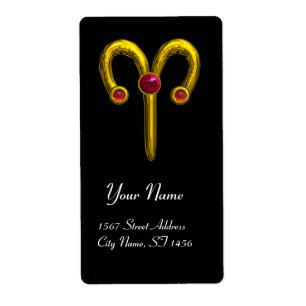 Etiqueta ARIES ZODIAC BIRTHDAY Red Ruby