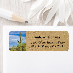 Etiqueta Arizona de Árvores Verde Palo Verde Saguaro Cactus