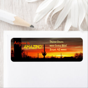 Etiqueta "Arizona é incrível!" Cactus Sonoran