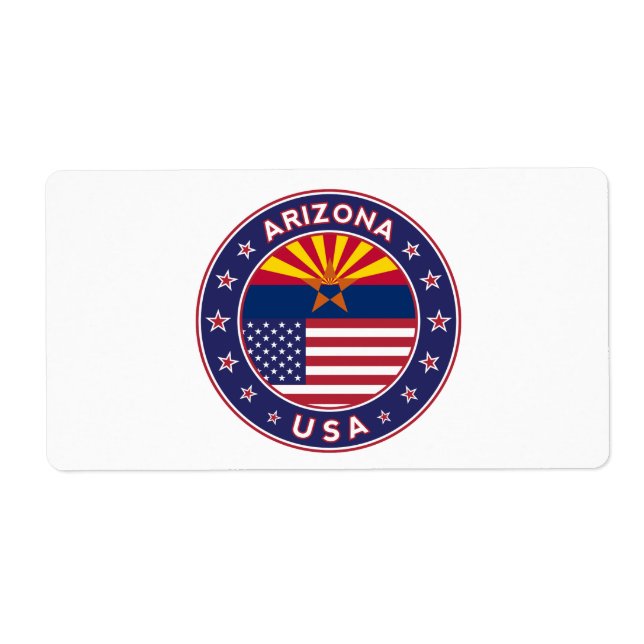 Etiqueta Arizona, Estados Unidos (Frente)