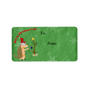 Etiqueta Armadillo Merry Christmas Gift Label