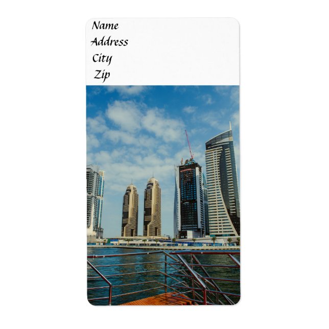 Etiqueta Arranha-céus em Dubai Marina (Frente)