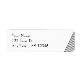 Etiqueta Art Deco Black and White Stripe