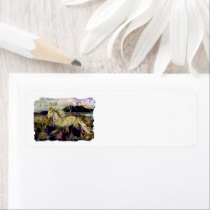 Etiqueta Art Deco Cavalo Islandês