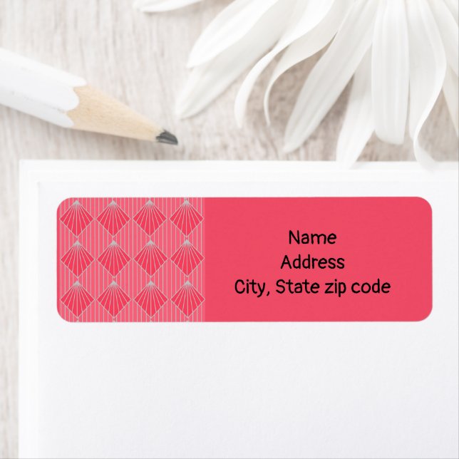 Etiqueta Art Deco Clam Shells  (Insitu)