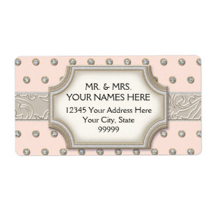 Etiqueta Art Deco Frame Champagne Prata Jewel Pontos