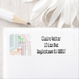 Etiqueta Art Deco Lines