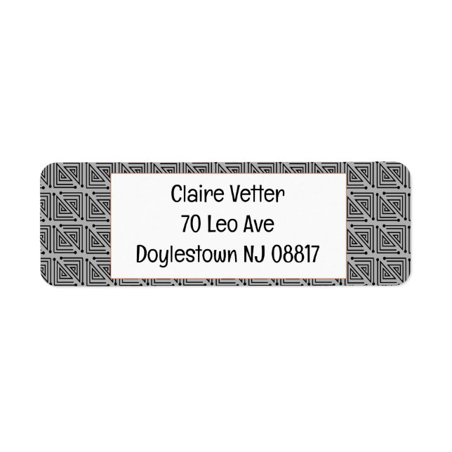 Etiqueta Art Deco Mazes (Frente)