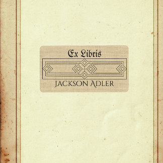 Etiqueta Art Deco Personalizado Ex Libris Livro