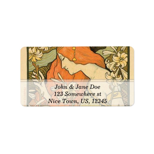 Etiqueta Art Nouveau (Frente)