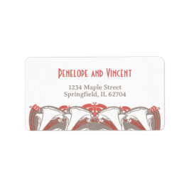 Etiqueta Art Nouveau Calla Lily Elegance Wedding