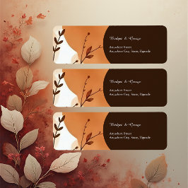 Etiqueta Arte Botânica Elegante Watercolor