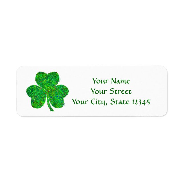 Etiqueta Arte de Ação de Shamrock (Frente)