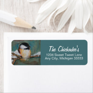 Etiqueta Arte de Charmosa Chickadee
