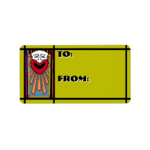 Artes de circo - Palhaço Feliz (Etiquetas De Parti