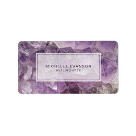 Etiqueta Artes de cura de cristal de Ametist púrpura