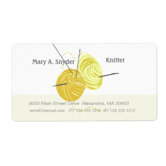 Etiqueta Artesanato Artista Knitter Yarn Agulhas
