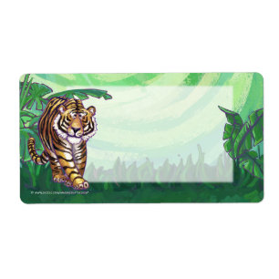 Etiqueta Artigos de papelaria do tigre
