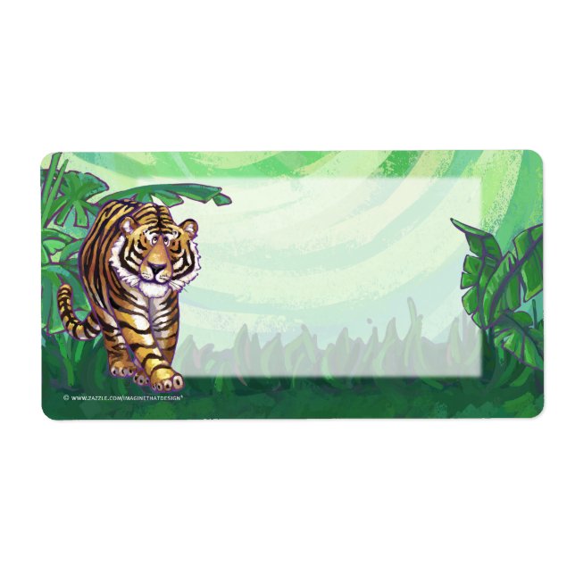 Etiqueta Artigos de papelaria do tigre (Frente)