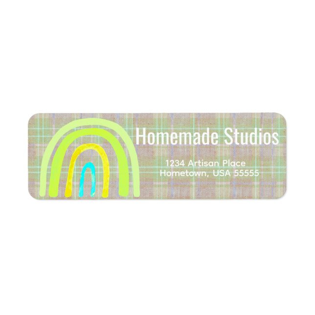 Etiqueta Artisan Handmade Happiness  (Frente)